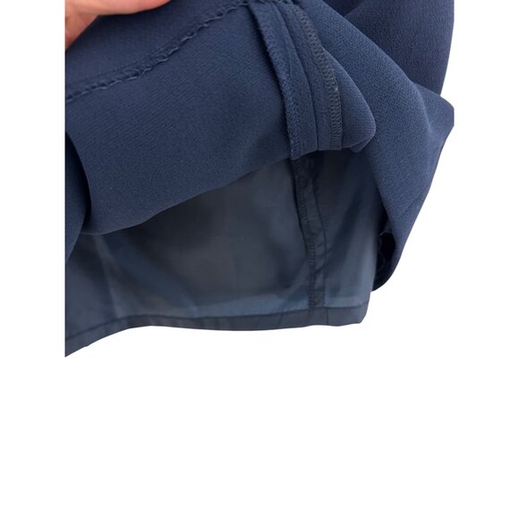 Evan Picone Navy Blue V-Neck Short Sleeve Lined Sheath Size 12 Office Career - Picture 5 of 7